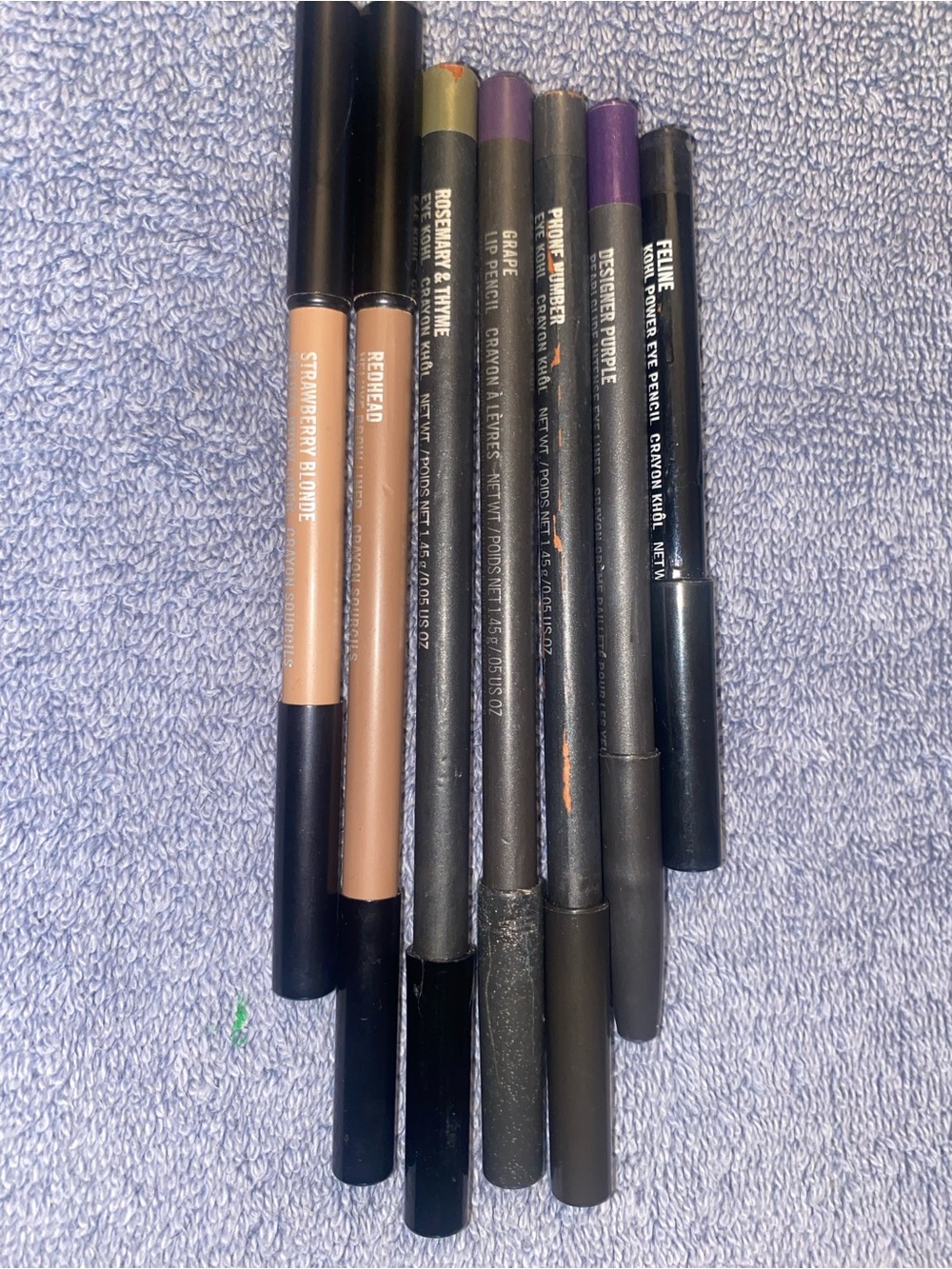 MAC Cosmetics Lip & Eye Pencils in Nude, Brown, Olive, Purple, and Black
